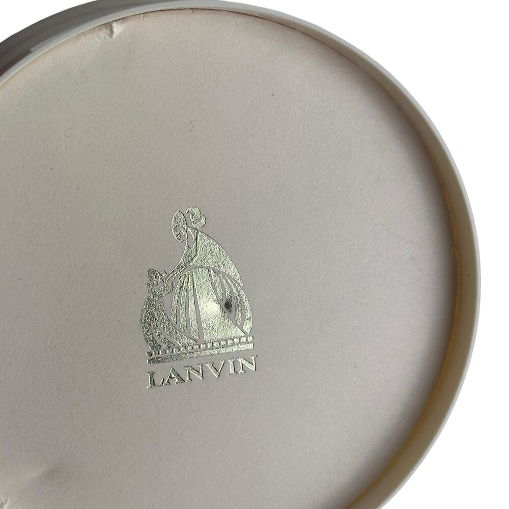 Lanvin My Sin Dusting Powder Black Round Container 9 oz Puff Parfums Vintage - Picture 6 of 7